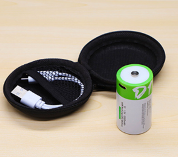 USB Rechargeable D Battery With Case