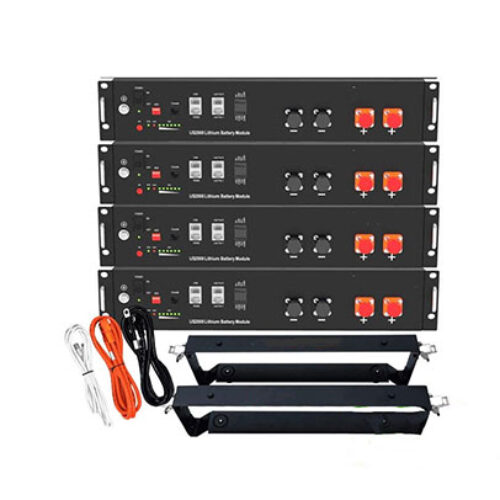 Stackable rack mount LiFePO4 battery for solar energy storage