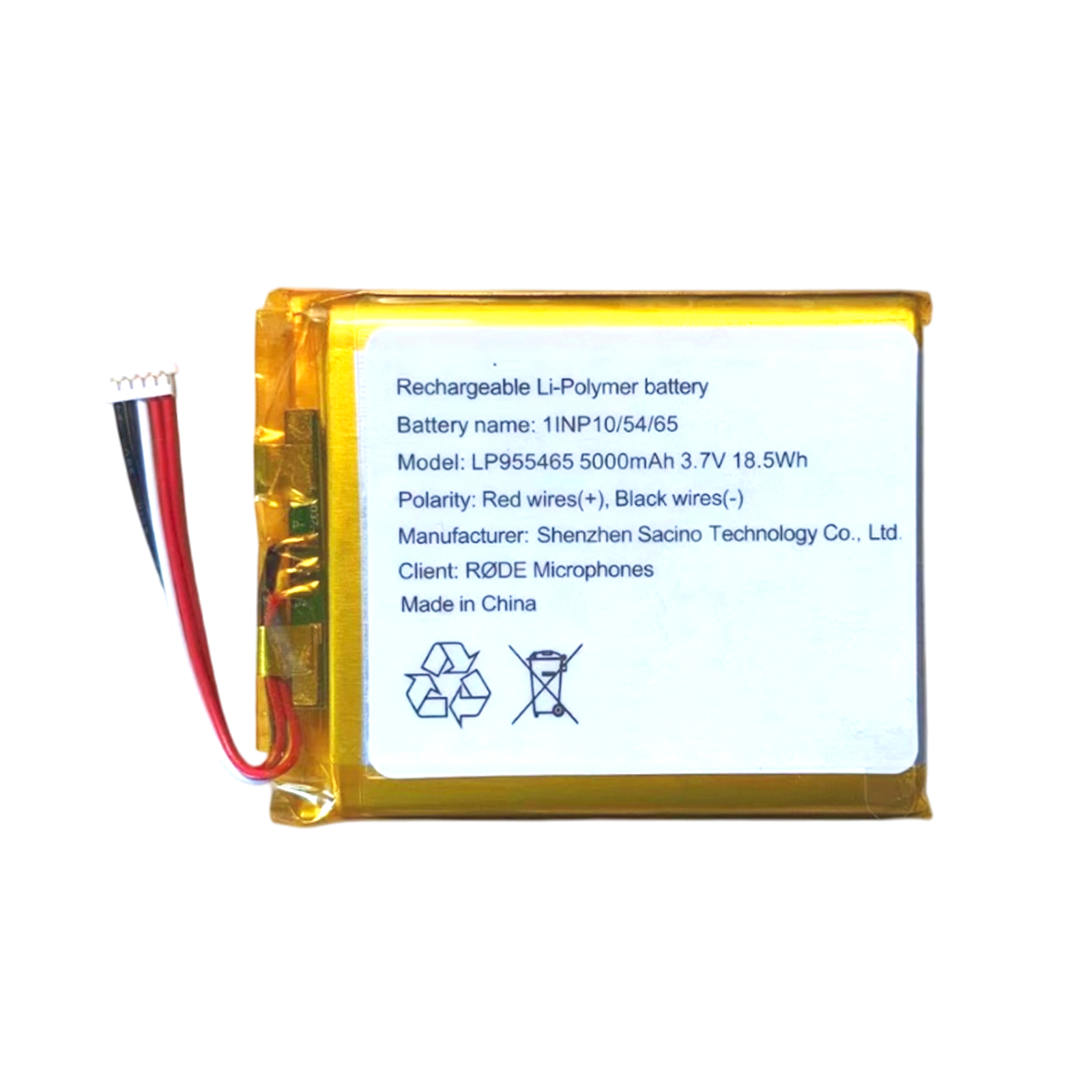 Li-Polymer--rechargeable= battery pack